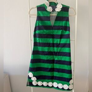 Summer Dress with Floral Trim